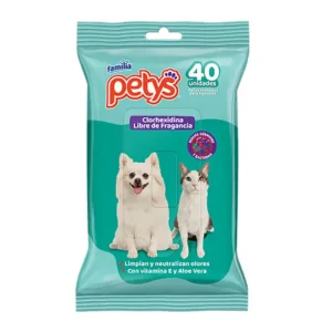 Paños Húmedos Petys Clorhexidina x 40 Unidades