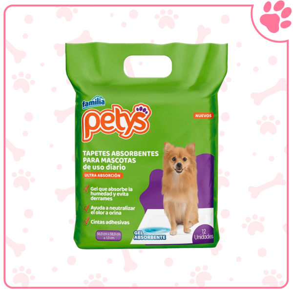 Tapetes ABSORB Petys x 12(56cmx58cm) Mediano