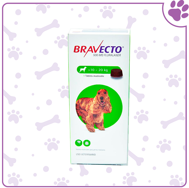 BRAVECTO Perros 10-20 kg. * 1 Tableta (Verde)