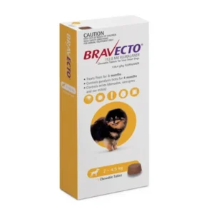 BRAVECTO Perros 2-4.5 kg. * 1 Tableta (Amarillo)